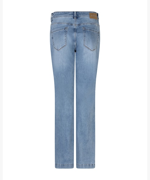 Red Button Bibette Button Detail Flare Leg Jeans