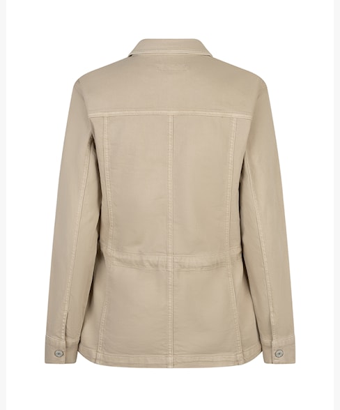 Red Button Robie Drawstring Waist Pocket Front Jacket