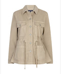 Red Button Robie Drawstring Waist Pocket Front Jacket