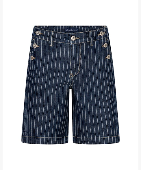 Red Button Bibette Denim Pinstripe Shorts