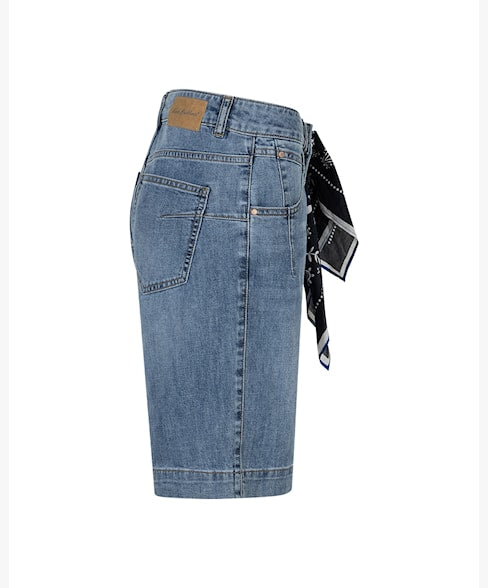 Red Button Kate Bermuda Scarf Detail Denim Shorts