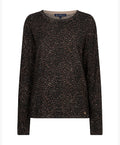 Red Button Sweet Animal Print Knit – Coffee