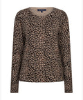 Red Button Sweet Animal Print Knit – Espresso