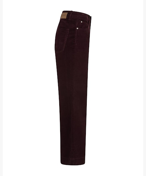 Red Button Conny Fine Cord Wide-Leg Trousers – Burgundy