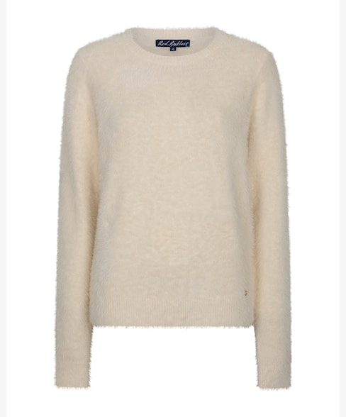 Red Button Sweet Fuzzy Knit – Cream