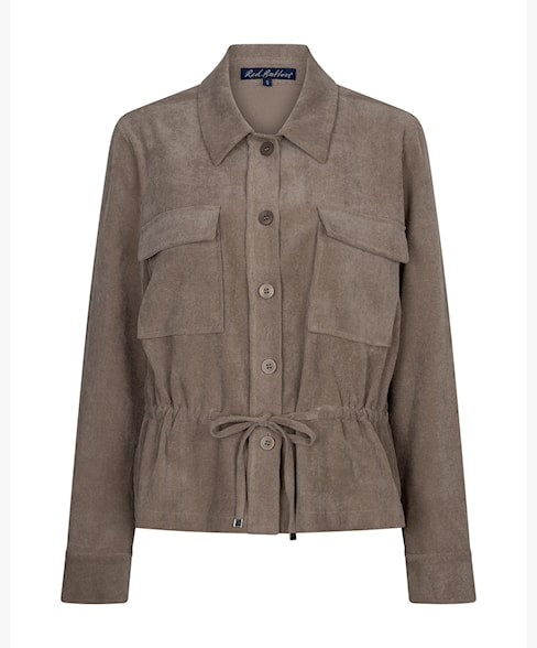 Red Button Drew Fine Cord Over Blouse – Clay