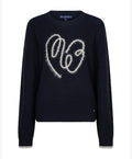 Red Button Ribbon Logo Sweater