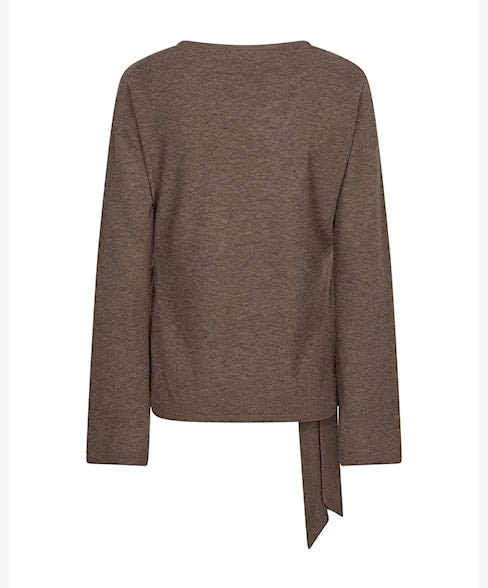 Red Button Sweet Knot Top – Brown