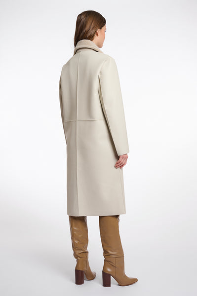 Rino & Pelle Tatiana Reversible Faux Fur Coat - Cream