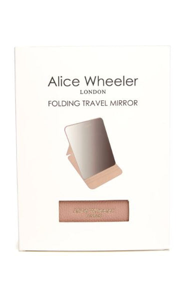 Alice Wheeler Folding Travel Mirror - Pink