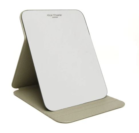 Alice Wheeler Folding Travel Mirror - Pistachio