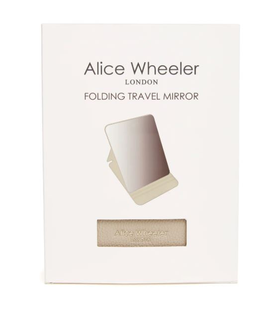 Alice Wheeler Folding Travel Mirror - Stone