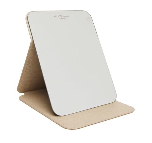 Alice Wheeler Folding Travel Mirror - Stone