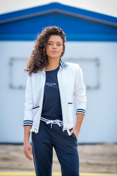 HV Society Lauren Stripe Detail Zip Sweat Jacket