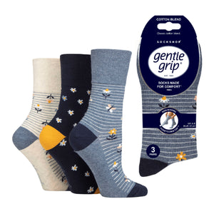 Gentle Grip Daisies & Butterflies Socks