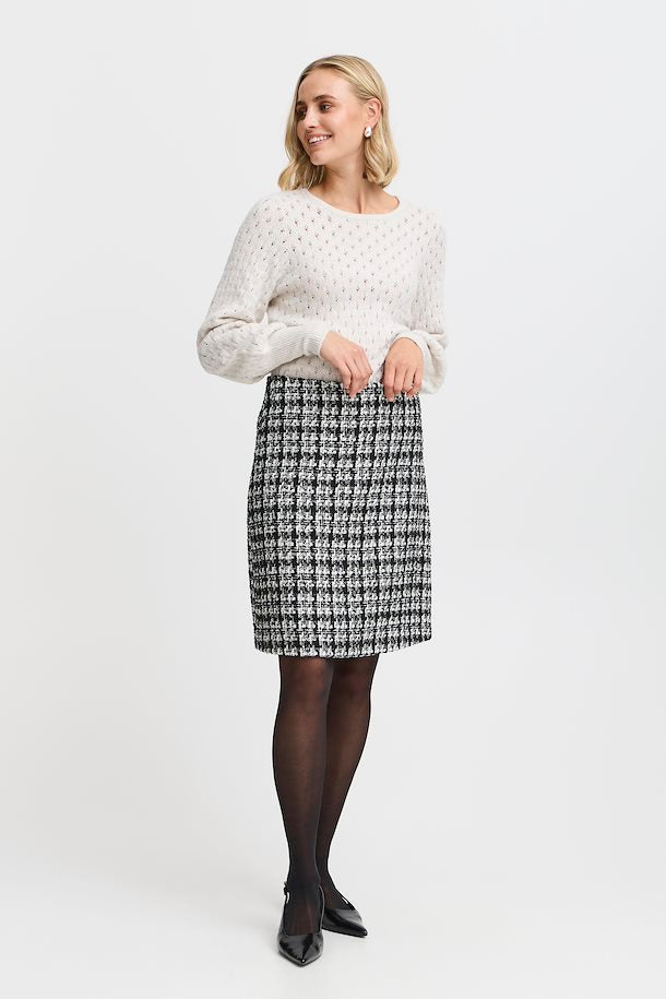 Fransa Kamilu Chequered Skirt