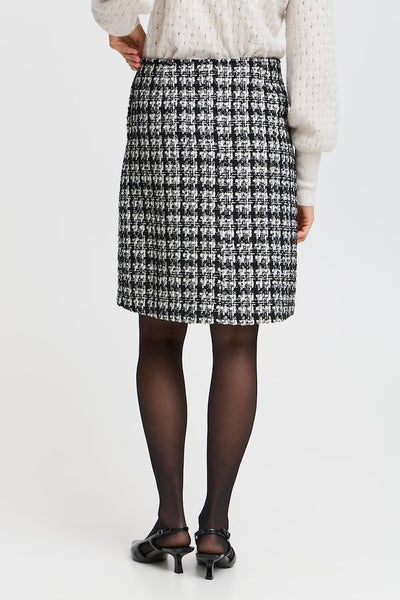 Fransa Kamilu Chequered Skirt