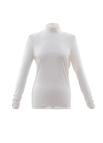 Marble Fashions Ivory Rollneck Top