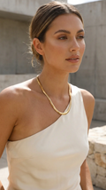 Envy 3D Snake Chain Short Necklace - Gold