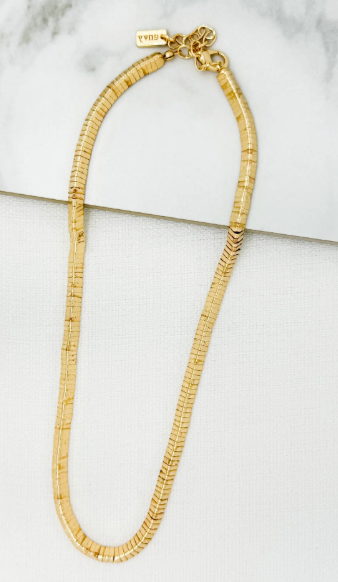Envy 3D Snake Chain Short Necklace - Gold