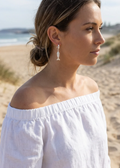 Envy Articulated Fish Charm Drop Earrings - Silver