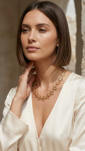 Envy Intricate Circle Design Necklace - Gold