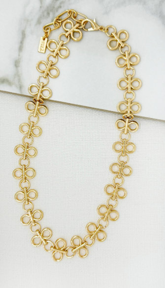 Envy Intricate Circle Design Necklace - Gold