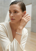 Envy Daisy T-Bar Cut Out Bracelet - Silver