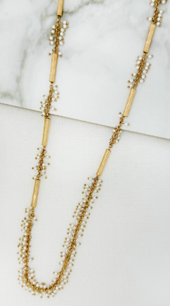 Envy Long Multi Bead and Bar Necklace