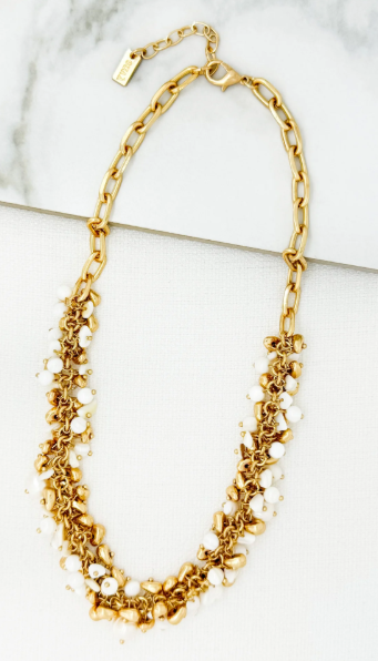 Envy Multi-Bead Short Cluster Necklace - Gold