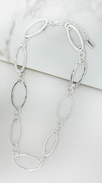 Envy Oval Link Necklace - Silver