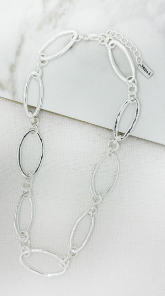 Envy Oval Link Necklace - Silver