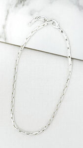 Envy Short Smooth Link Necklace - Silver