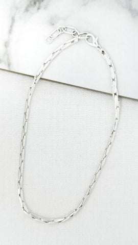 Envy Short Smooth Link Necklace - Silver