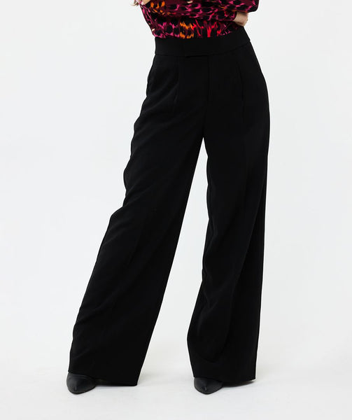 EsQualo High Waist Wide Leg Trousers