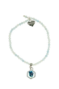Rosie Fox Aquamarine Gemstone Flower Bracelet