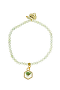 Rosie Fox Prehnite Gemstone Flower Bracelet