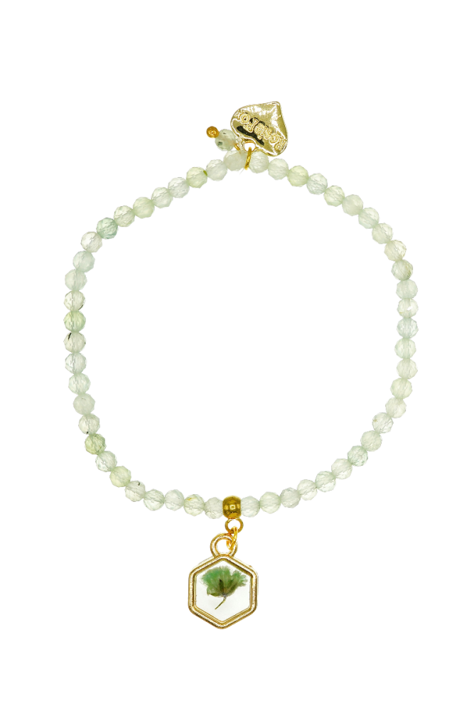 Rosie Fox Prehnite Gemstone Flower Bracelet