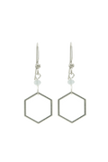 Rosie Fox Aquamarine Hexagon Earrings