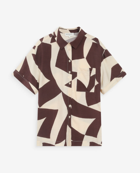 Grace & Mila Veil Graphic Print Short Sleeve Shirt