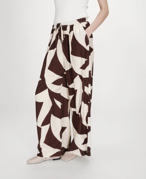 Grace & Mila Veni Graphic Print Wide Leg Trousers