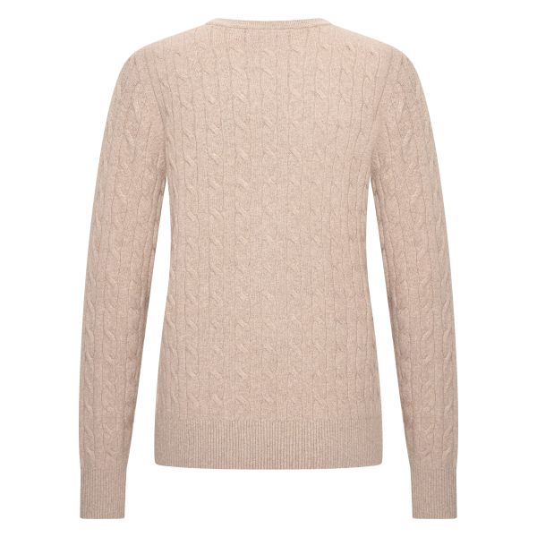 HV Society Celia V-Neck Cable Knit Jumper