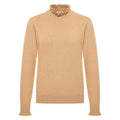 HV Society Lanza Frill Neck Knit Jumper - Sand