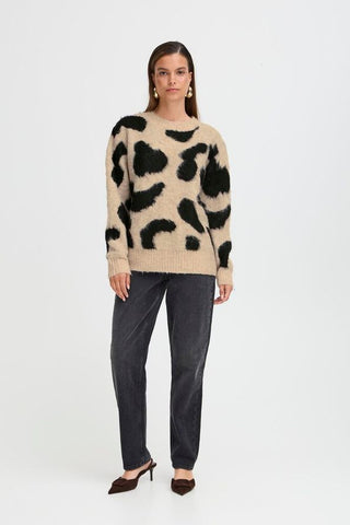 B.Young Minyax Animal Print Jumper