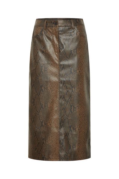 B.Young Yelloni Snake Print Skirt
