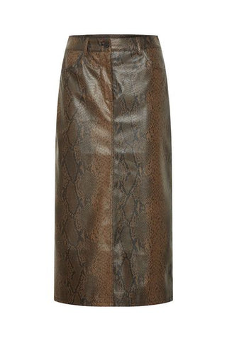 B.Young Yelloni Snake Print Skirt