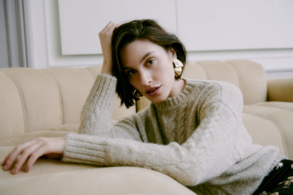 B.Young Onorma Glitter Cable Knit Jumper