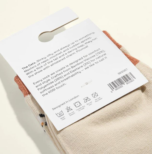 Kosi London Bamboo Socks - Cat
