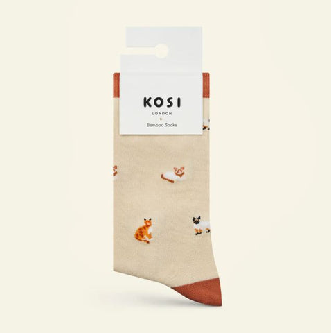 Kosi London Bamboo Socks - Cat