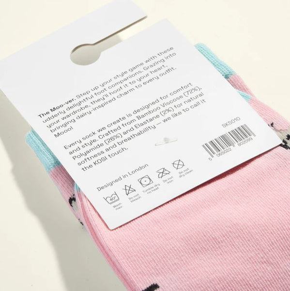 Kosi London Bamboo Socks - Cow